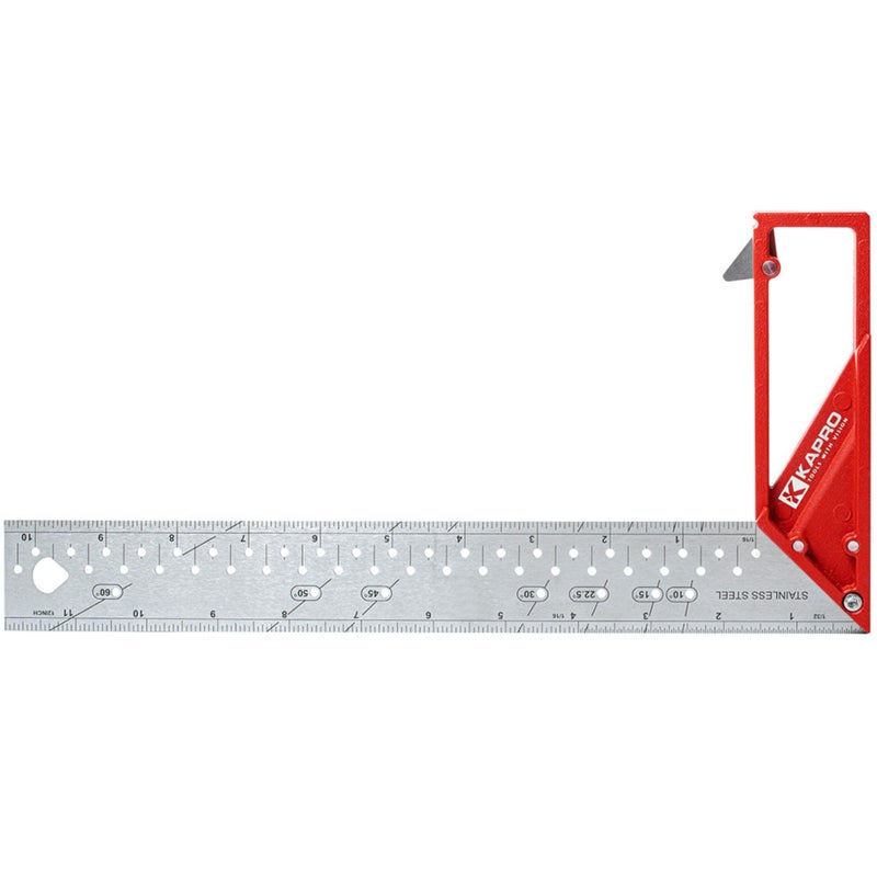 Kapro - 353 Professional Ledge-It Try & Mitre Square - For Leveling and Measuring - Features Stainless Steel Blade, Retractable Ledge, and Etched Ruler Markings - 12 Inch - Image 1